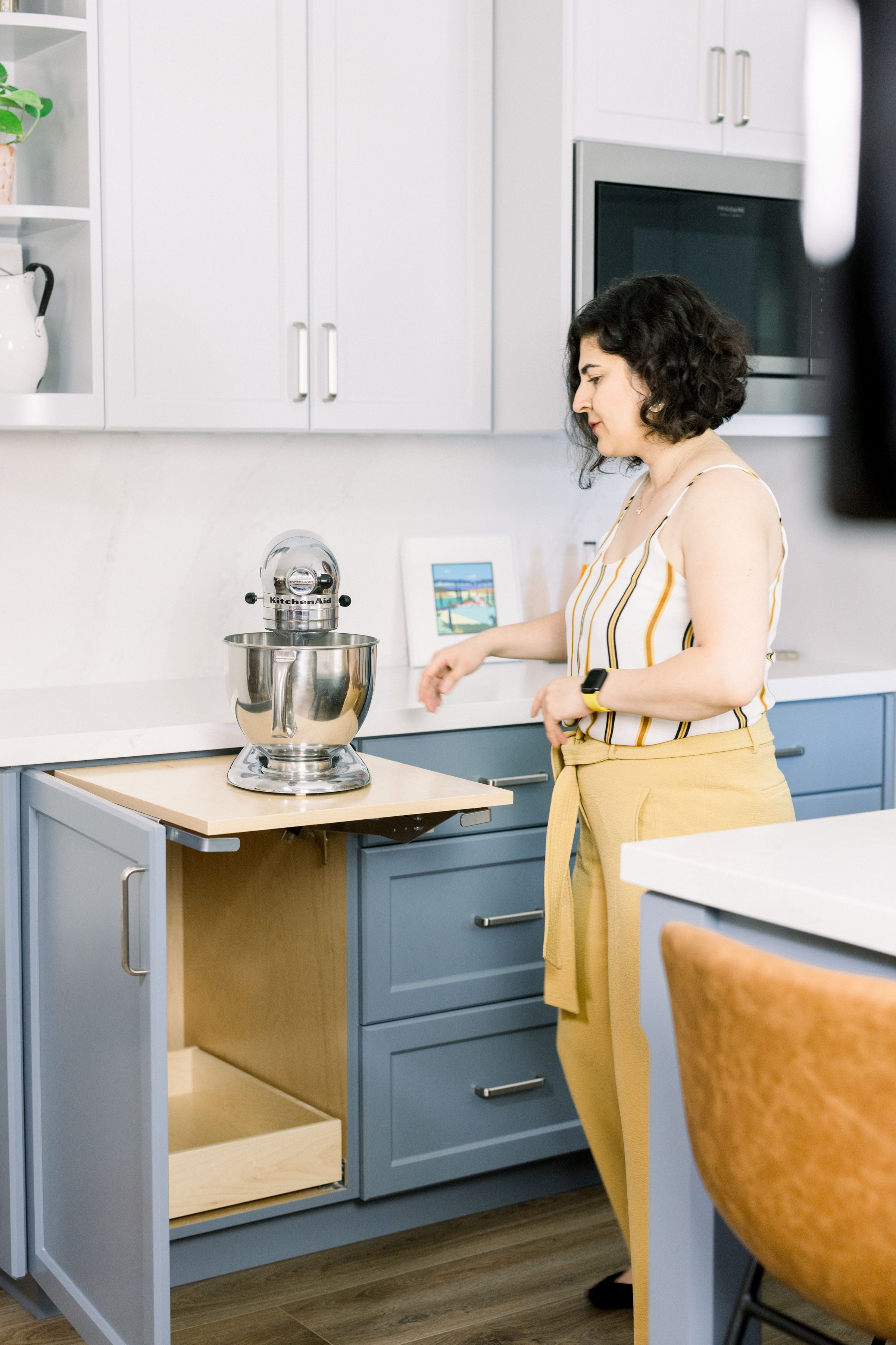 Customized work spaces in the kitchen are a nice touch