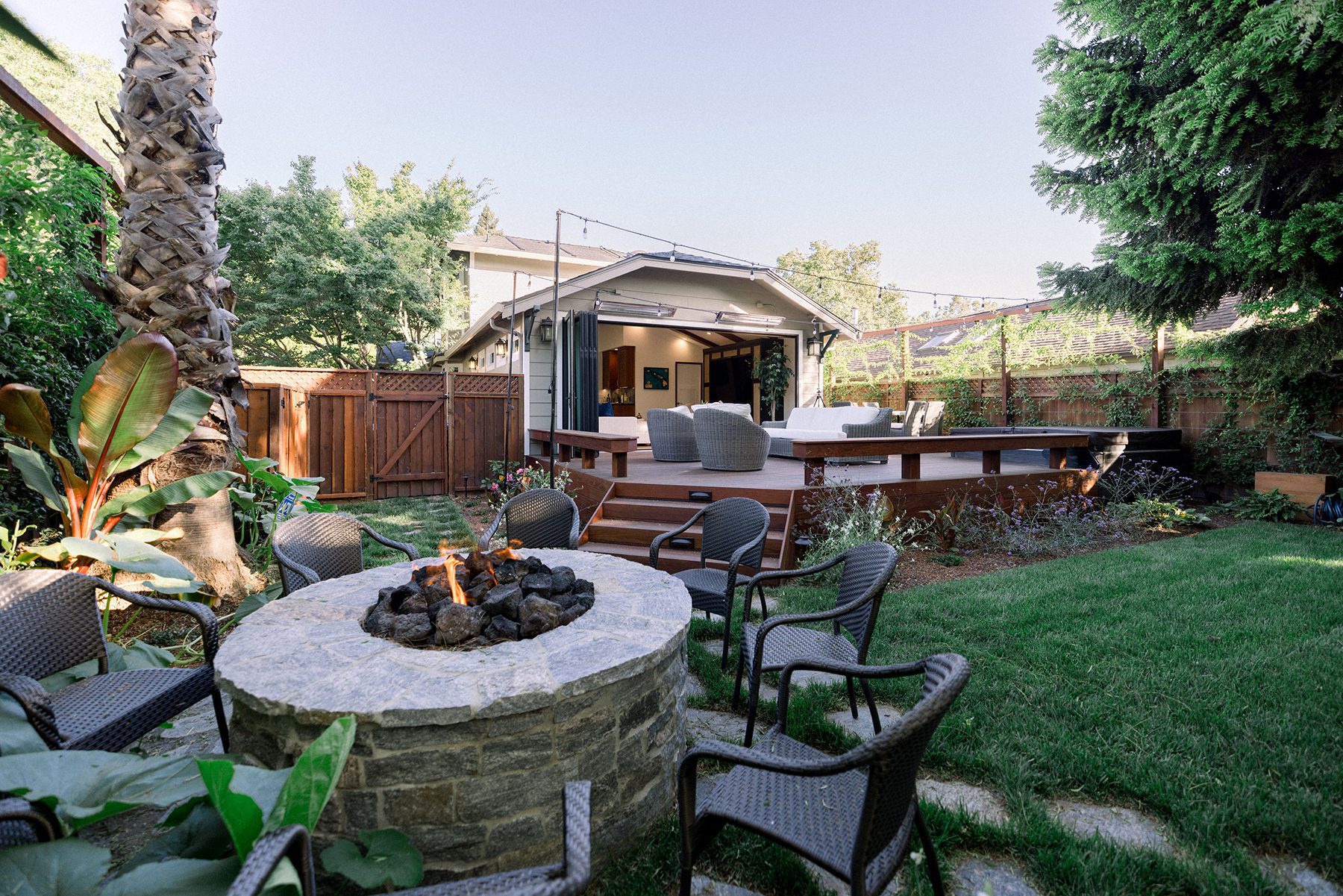 Exterior remodel ideas - fireplace and patio - outdoor extending past the interior